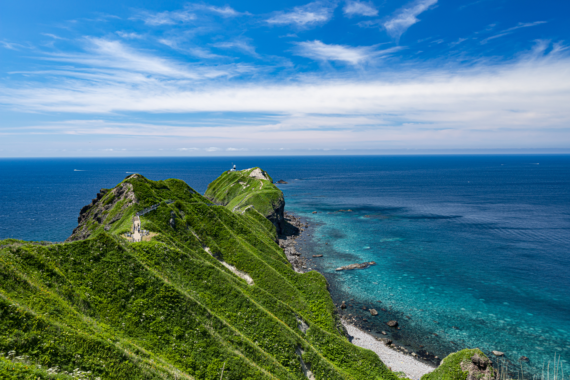 北海道の積丹半島先端にある美しい神威岬