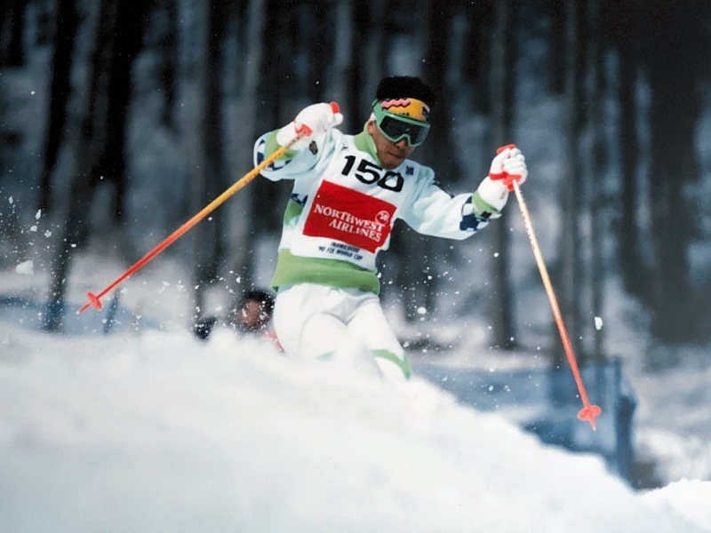 スキー選手時代の山崎さん