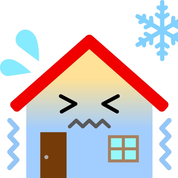 寒さで凍える家のキャラクター