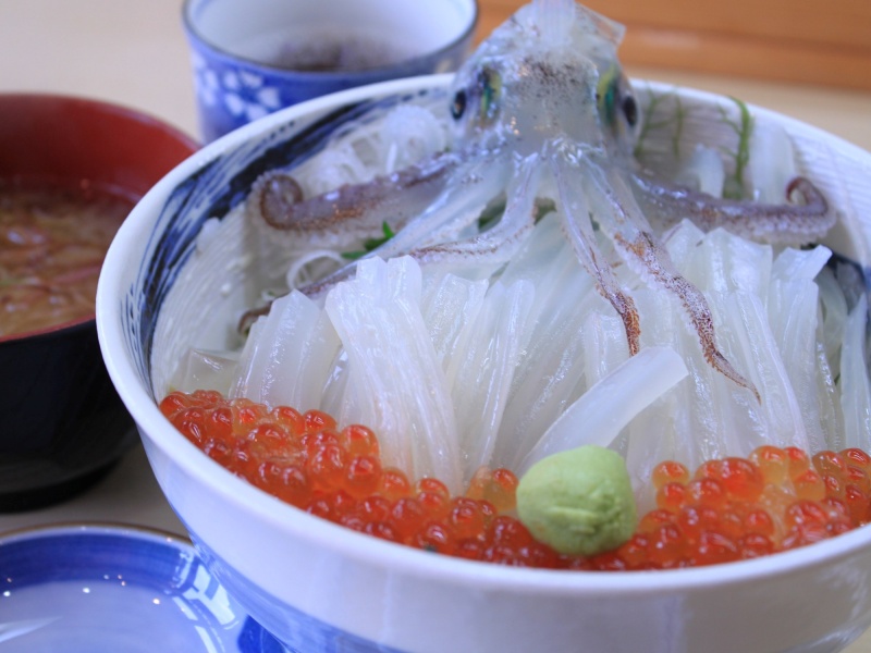 函館の有名な海鮮丼です。
