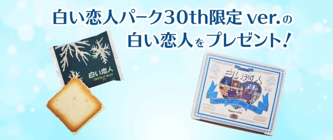 白い恋人パーク30周年限定の白い恋人をプレゼント