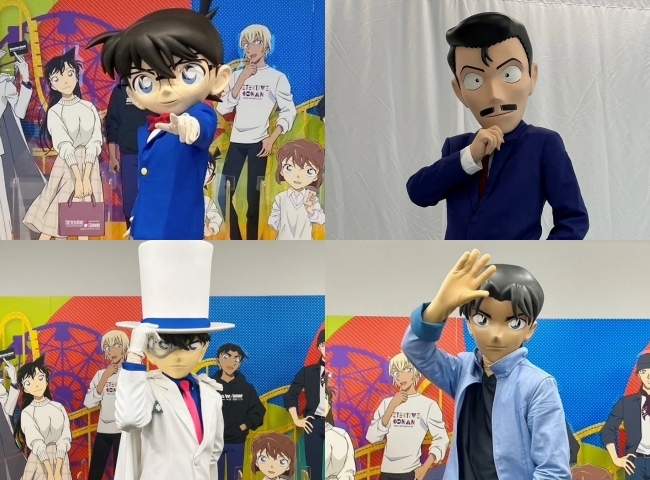江戸川コナン、毛利小五郎、服部平次、怪盗キッド