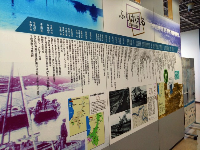 江別河川防災ステーション2階展示室の年表