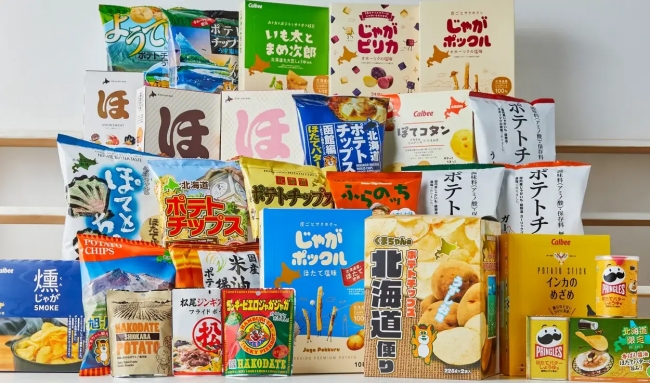 ポテトチップス、ポテトスナックが大集合