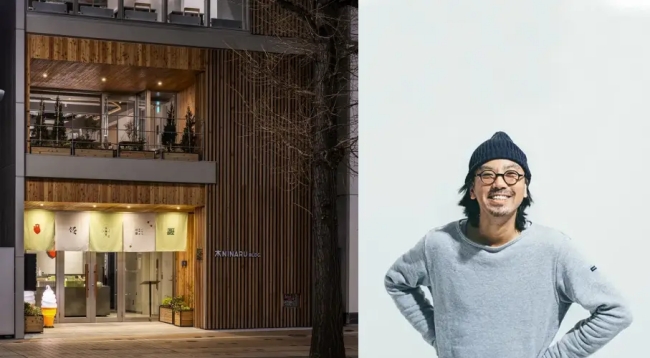 「パフェ、珈琲、酒、佐藤」店舗外観、オーナー 小林仁志氏