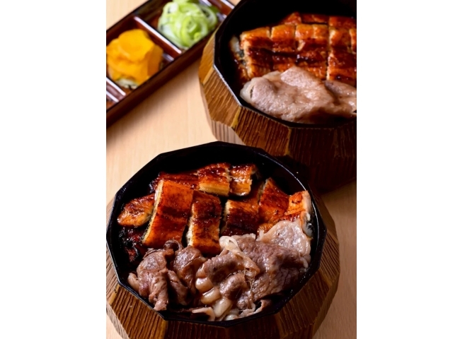 和牛と鰻を使った和牛鰻ひつまぶし