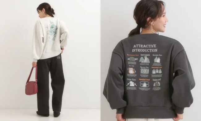 プリント 裏起毛スウェット