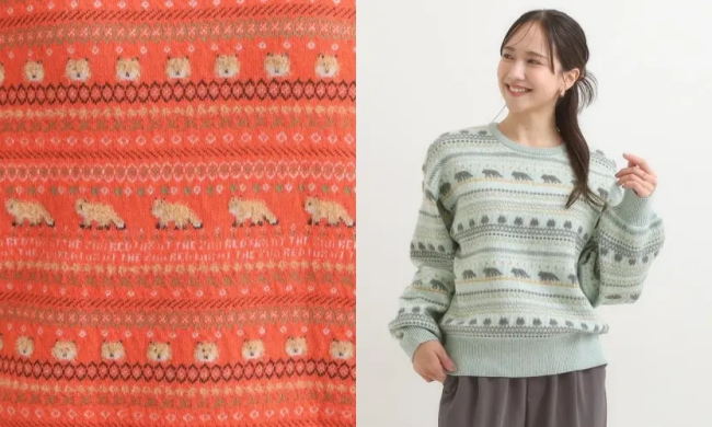 ノルディック柄 モールニット