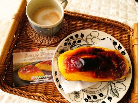 スイートポテトとカフェオレ