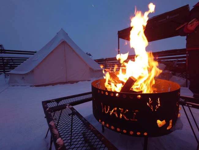 outdoor base WAKI　焚火