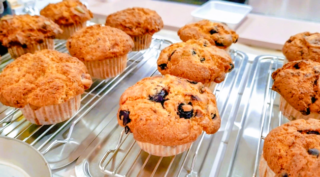 いろいろな種類のマフィン