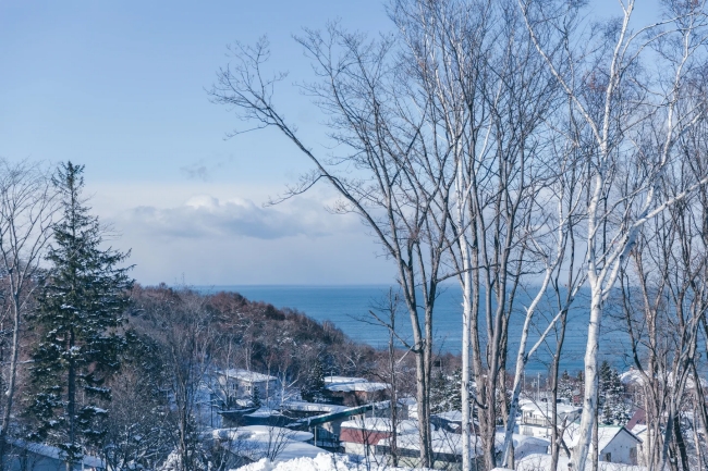 山郷から望む石狩湾