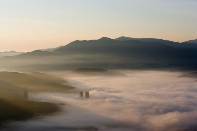デッキから眺められる雲海