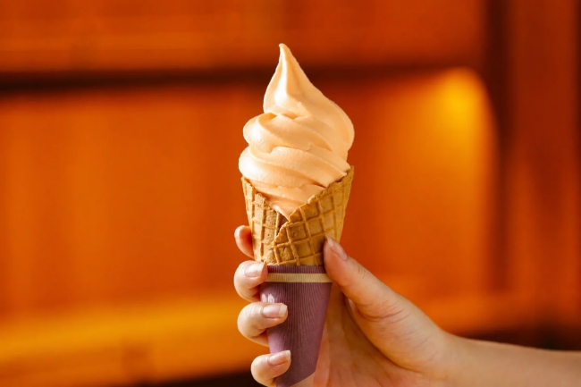 牛乳とメロンを使ったソフトクリーム